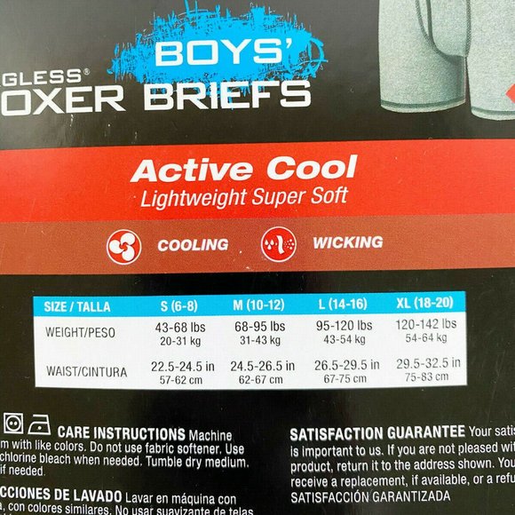 Hanes Boys Print Xtemp Tagless Boxer Briefs Size S - Picture 5 of 6